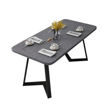 Imagem de Mesa de centro moderna e simples, mesa de chá casual, mesa de escritório, mesa de centro adequada para mesa de quarto de 4 a 6 pessoas