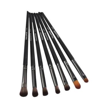 Imagem de Kit De 7 Pincéis De Maquiagem Para Olhos Com Cerdas Sintéticas Macias 