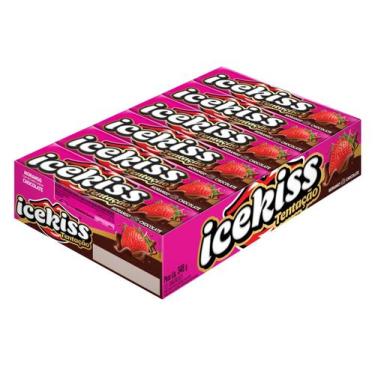 Imagem de Drops Bala Acekiss Tentação Morango chocolate Duro 12 un Cory