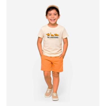 Imagem de Conjunto Infantil Camiseta Com Bermuda Select Bege, 6, Bege