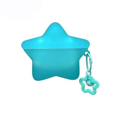 Imagem de Capa para AirPods 4ª geração, capa compatível com AirPods 4 2024, capa de fone de ouvido luminosa em forma de estrela Kawaii, presentes com chaveiro para mulheres e meninas, proteção antiarranhões