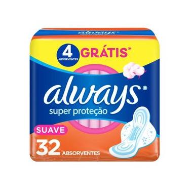 Imagem de Absorvente Always Super Proteção Suave com abas 32 Unidades