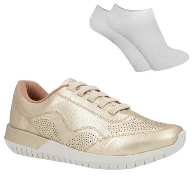 Imagem de Kit Tênis Usaflex Relax Feminino + Par De Meia