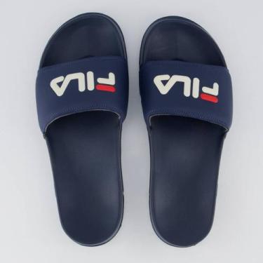 Imagem de Chinelo Fila Drifter Basic Azul Marinho e Branco, 40