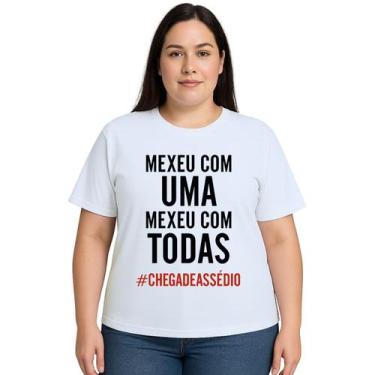 Imagem de Camiseta Mexeu Com Uma Mexeu Com Todas Personalizada - Use P4, Branco,