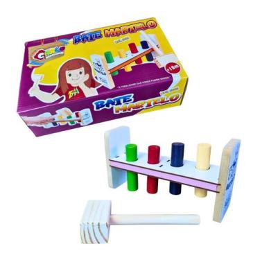 Imagem de Bate Pinos com Martelo Brinquedo Educativo - Carlu