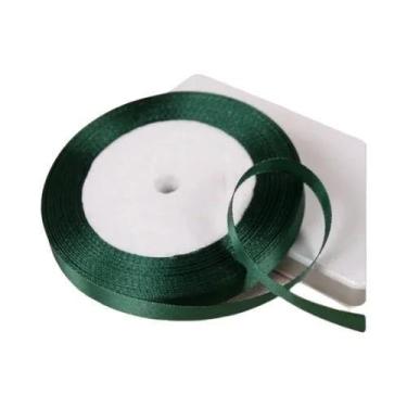 Imagem de Fita De Cetim Verde Escuro 25 Jardas Para Presentes De Natal, Laços, A