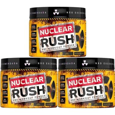 Imagem de Kit 3X Nuclear Rush Pre Workut Powder - 100g Morango - BodyAction-Masculino