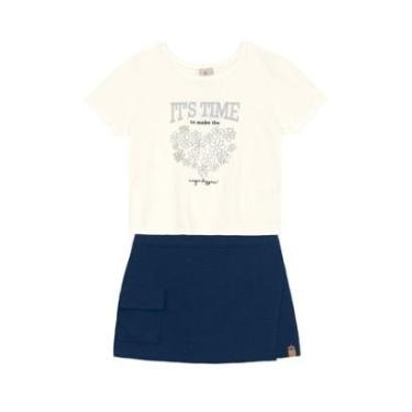 Imagem de Conjunto infantil menina com flores Brandili-Feminino