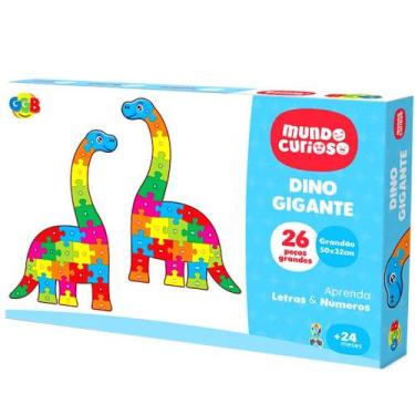 Imagem de Quebra Cabeça Brinquedo Infantil Dinossauros 26 Peças Grande - GGB Bri