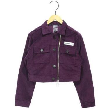 Imagem de Jaqueta Labellamafia Veludo Roxa Feminina-Feminino