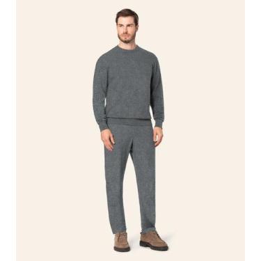 Imagem de Calça Masculina Moletom Felpado Básico Diametro Cinza, M, Cinza