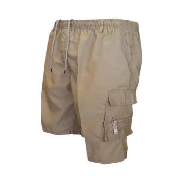 Imagem de Bermudas Táticas Camufladas Masculinas De Verão Com Bolsos Para Corrid