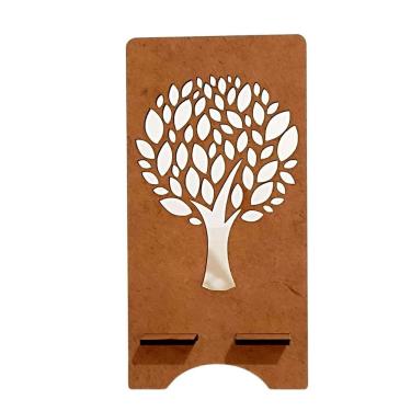 Imagem de Porta Celular Among Us Corte a Laser MDF Cru 3mm sem Pintura 16x8cm Organizador para Mesa Lenobre