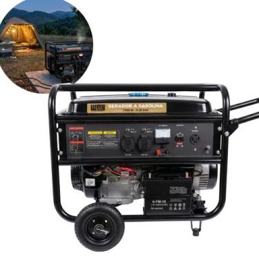 Imagem de Gerador de Energia Gasolina 7500W 4 Tempos 9.38 Kva Monofasico 110V 22