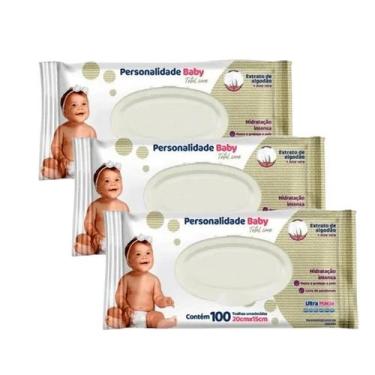 Imagem de Kit 3 Toalhas Umedecidas Personalidade Baby com 100 unidades - Eurofra