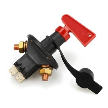 Imagem de Isolador De Bateria Universal 12/24V Com 4 Terminais, Interruptor De A