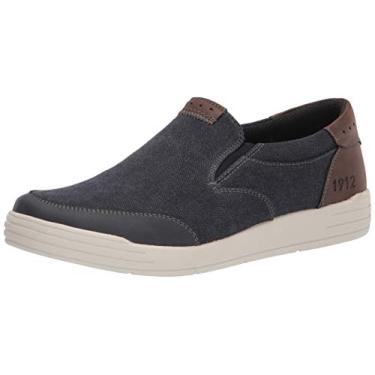 Imagem de Nunn Bush Kore City Walk Tênis masculino de lona moc toe sem cadarço, Azul escuro, 8.5 Wide