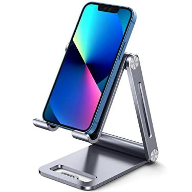 Imagem de UGREEN Suporte de telefone para suporte de telefone celular de mesa ajustável compatível com iPhone 15/14/13/12 Pro Max/11/XS Max/XR/X/8 Plus/Nintendo Switch, suporte de telefone de mesa de m