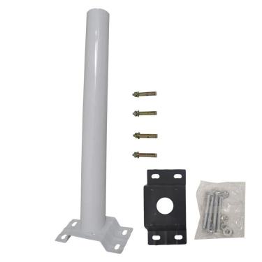 Imagem de Suporte Luminaria Solar Poste Barra Aço Jardim Rua Quintal Estrada