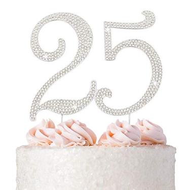 Imagem de Crystal Creations - Topo de Bolo Mr and Mrs X001JD5OO5 - Prata - Aniversário - 1 Unidade