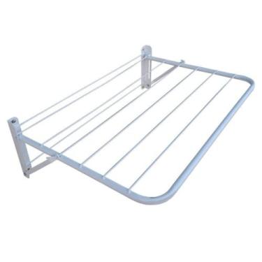 Imagem de Varal De Parede Dobrável 69 Cm Em Aço Carbono