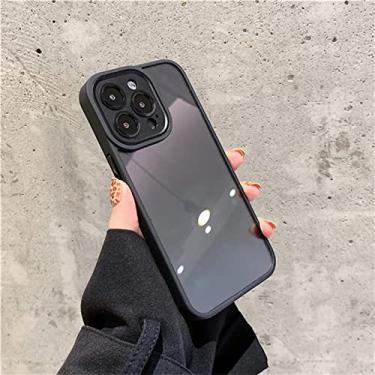 Imagem de Capa protetora de lente de metal transparente de luxo para iPhone 13 12 11 Pro Max Fashion Silicone Bumper Capa à prova de choque, preta, para iPhone 13
