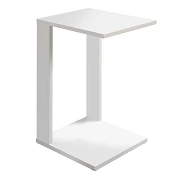 Imagem de Mesa lateral Branca Decoração e Apoio Canto MDF Notebook Lar