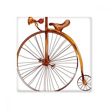 Imagem de Old Fashioned Bicycle High Wheeler Britain Azulejo de cerâmica brilhante Decalque de tijolos esmaltados