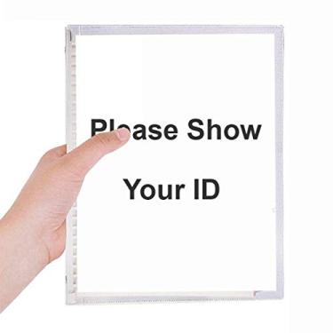 Imagem de Mostre sua carteira de identidade com símbolo preto, diário de folhas soltas recarregáveis, artigos de papelaria