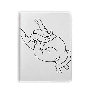 Imagem de Caderno com estampa de ilustração simples e mão budismo, capa de chiclete, diário de capa macia