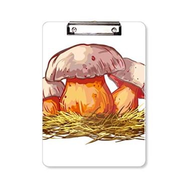 Imagem de Prancheta de ilustração de cogumelo azul linda e deliciosa placa de apoio A4