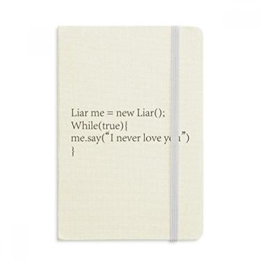 Imagem de Agenda clássica com capa dura de tecido oficial da Programmer Program Statement Liar Me