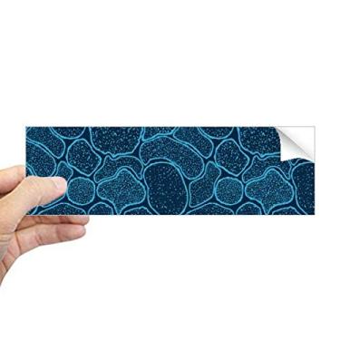 Imagem de DIYthinker Adesivo retangular com ilustração de células de microscópio azul, decalque de janela