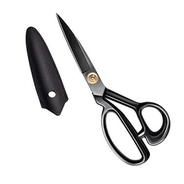 Imagem de WUTA Tesoura resistente de tecido, tesoura de couro de 20 cm, tesoura de costura afiada para cortar papel de embrulho, ferramenta de artesanato em couro