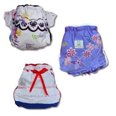 Imagem de Kit Fralda de Pano Ecológica AURORINHA SUSTENTÁVEL Pocket Inspiração Encanto Tamanho Único 4kg/18kg
