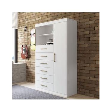 Imagem de Cômoda Multiuso Santos Andirá Marabá com 1 Porta e 6 Gavetas