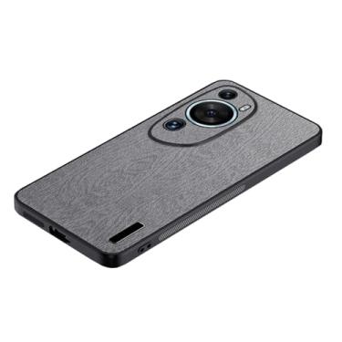 Imagem de LXURY Capa para Huawei P60art/P60, capa de luxo ultra fina e leve com proteção de câmera de tela Shell à prova de poeira, capa de couro anti-impressão digital, cinza, P60art ''