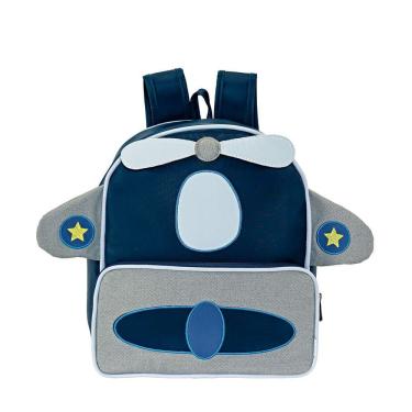 Imagem de Mochila Divertida Avião Azul - Batistela Baby