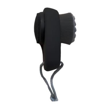 Imagem de Esquirla Escova de limpeza facial 2 em 1, escova de massagem para pele sensível, delicada e seca, portátil, escova de limpeza de poros, lados duplos, preto