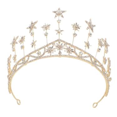 Imagem de 1 Unidade Coroa Estrela De Strass Tiara De Cristal De Strass Nupcial/Tiaras De Brilho Para Mulheres Concurso De Beleza Noiva Estrela Liga Barroco Senhorita Cabelo Para Cima