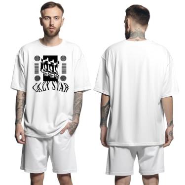 Imagem de Camisa Camiseta Oversized Streetwear Genuine Grit Masculina Larga 100% Algodão 30.1 Lazy Star - Branco - G