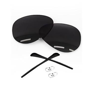 Imagem de Forobb Lentes de reposição polarizadas e kits de borracha para óculos de sol RayBan RB3025-58 mm - preto carbono - policarbonato polarizado