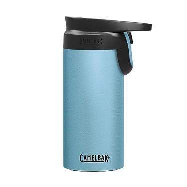 Imagem de CamelBak Caneca de café e viagem Forge Flow, aço inoxidável isolado - Base de silicone antiderrapante - Operação fácil com uma mão - 340 g, azul crepúsculo