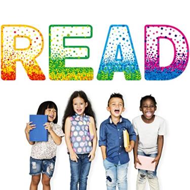 Imagem de Decoração de sala de aula, 4 peças LEITURA ÚNICA Cartaz de Leitura de Carta de Confete Quadro de Avisos Coloridos Cartazes de Parede Atraentes para Escola e Sala de Aula Pré-Escolar Ensino Médio