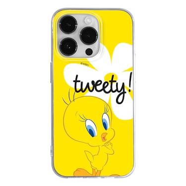 Imagem de ERT GROUP Capa de celular para Apple iPhone 14 PRO MAX original e oficialmente licenciada Looney Tunes Pattern Tweety 005 se encaixa na forma da capa de TPU para celular