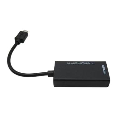 Imagem de Cabo adaptador micro USB macho para HDMI fêmea MHL para smartphone e tablet Android