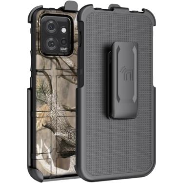 Imagem de Nakedcellphone Capa da série coldre para Motorola ThinkPhone, Special Ops Armor Capa protetora robusta e [catraca giratória] Clipe de cinto - Bush Camo