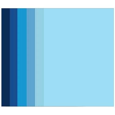Imagem de Pacote de papel de artesanato de 21 x 28 cm em tom azul – Papel para scrapbook colorido sortido 36 kg – Cartolina de construção para artesanato, gravação em relevo, confecção de cartões – 100 folhas
