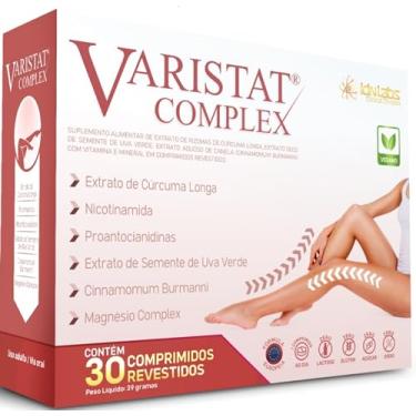 Imagem de Varistat Complex Magnésio Cloreto + Glicina + Óxido de Magnésio + Canela + Curcumina + Semente de Uva + Vitamina B3 idNlabs 30 Comprimidos